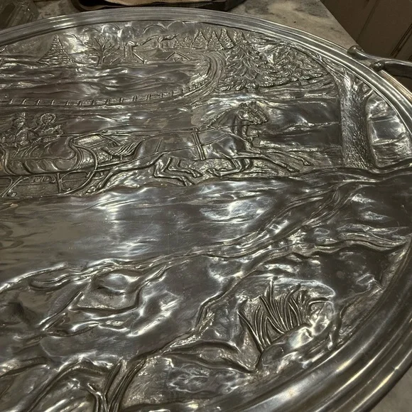 Lenox Pewter Holiday Platter 24” x 17”. - Picture 2 of 8